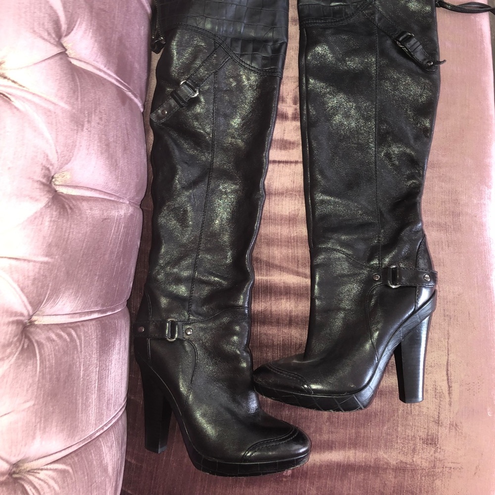 Marciano leather over the knee boots